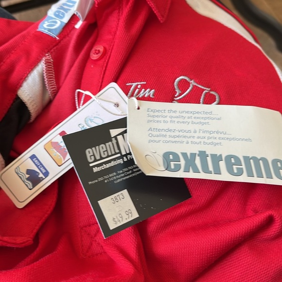 Ladies golf/sports shirt. Size Large. Red. Tim Hortons Brier Brandon 2019.  NWT - Picture 6 of 6